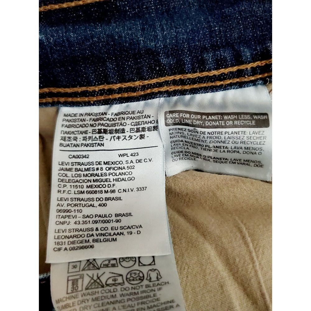 Levi's 512 Womens Size 8P Dark Blue Perfectly Slimming Straight Leg Denim‎ Jeans - Picture 5 of 8